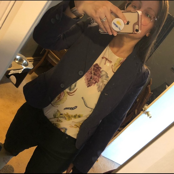 Anthro Sitwell purple spring light jacket size 6 - Picture 6 of 7